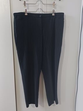 George Black Pinstripe Dress Pants
